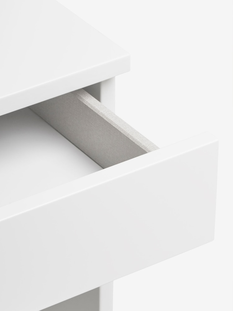 White Flynn 2 Drawer Console Dressing Table - Image 2 of 6