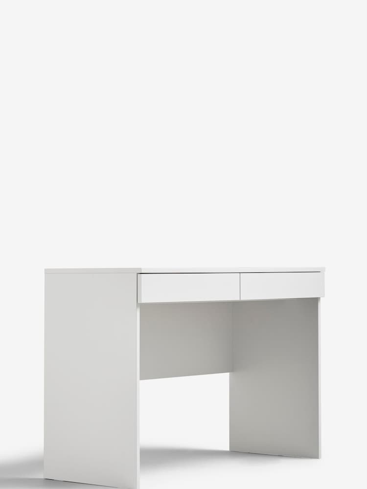 White Flynn 2 Drawer Console Dressing Table - Image 6 of 6