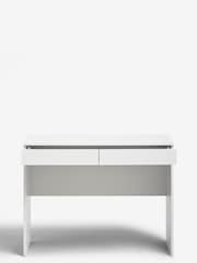 White Flynn 2 Drawer Console Dressing Table - Image 8 of 9