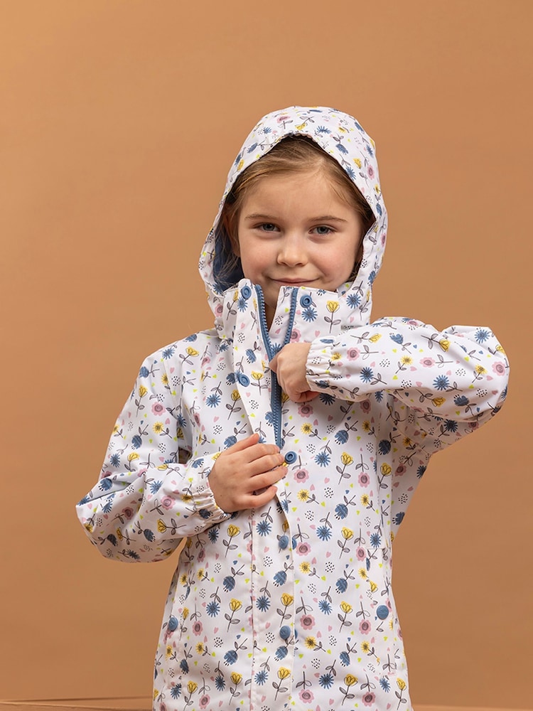 Trespass Drippy Waterproof Floral Print Jacket - Image 4 of 6