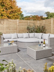 Rowlinson Grey Garden Marbella Rattan Effect Multifunction Furniture Set with Over 15 Seating Configurations - Image 1 of 14