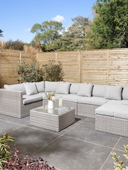 Rowlinson Grey Garden Marbella Rattan Effect Multifunction Furniture Set with Over 15 Seating Configurations - Image 2 of 14