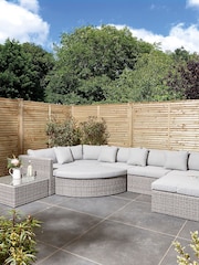Rowlinson Grey Garden Marbella Rattan Effect Multifunction Furniture Set with Over 15 Seating Configurations - Image 3 of 14