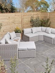 Rowlinson Grey Garden Marbella Rattan Effect Multifunction Furniture Set with Over 15 Seating Configurations - Image 4 of 14