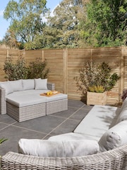 Rowlinson Grey Garden Marbella Rattan Effect Multifunction Furniture Set with Over 15 Seating Configurations - Image 5 of 14