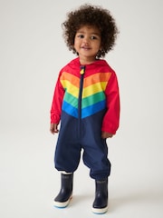 Little Bird by Jools Oliver Multi Rainbow Waterproof Puddlesuit - Image 1 of 8