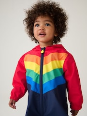 Little Bird by Jools Oliver Multi Rainbow Waterproof Puddlesuit - Image 2 of 8