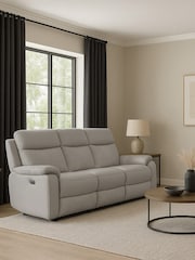 Aspire Furniture Pewter Kingsmere 3 Seater Power Recliner Sofa - Image 1 of 7