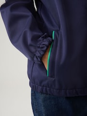 Little Bird by Jools Oliver Navy Navy Rainbow Trim Shower Resistant Softshell Jacket - Image 5 of 9
