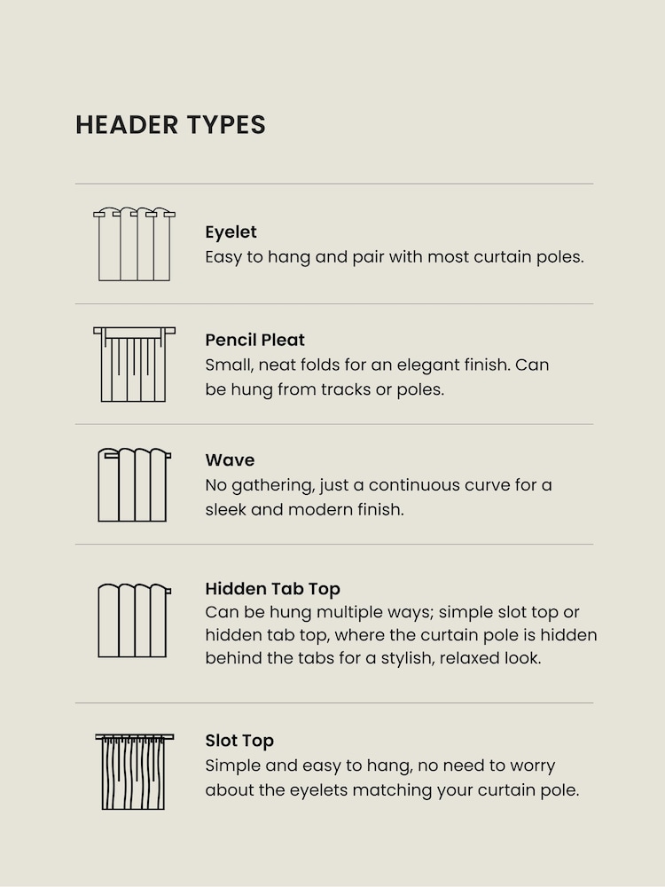 Natural Heavyweight Chenille Eyelet Lined Curtains - Image 3 of 6