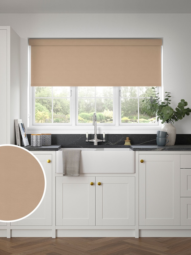 Fawn Natural Glow Made to Measure Blackout Roller Blind - Image 1 of 6