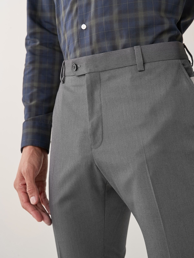 Gris de charbon de bois - Coupe fine - Pantalon de costume - Image 4 of 9