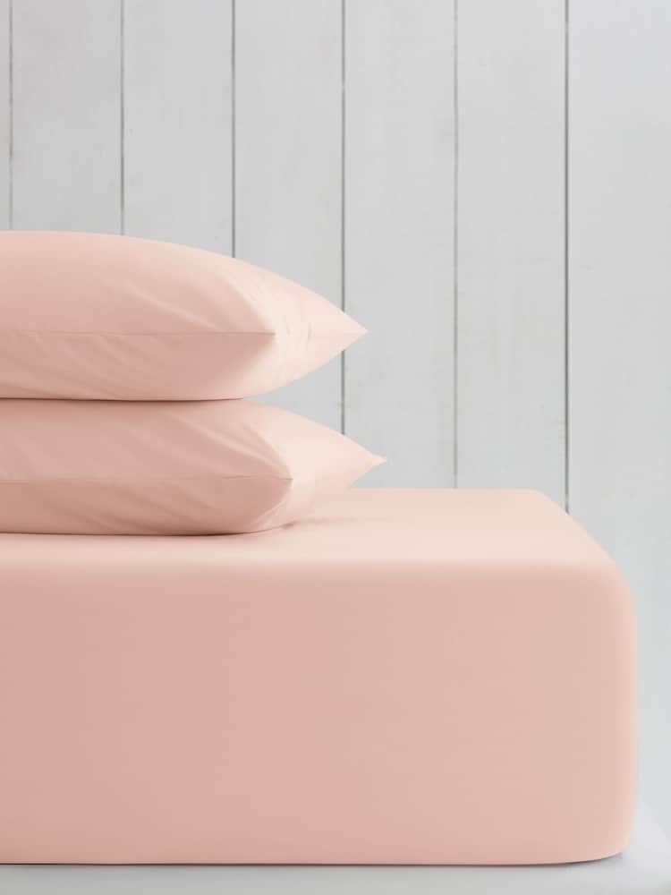 Pink Blush Cotton Rich Deep Fitted Bed Sheet - Image 1 of 2 Pink Blush Cotton Rich Deep Fitted Bed Sheet - Image 1 of 2