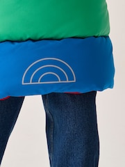 Little Bird by Jools Oliver Multi Rainbow Shower Resistant Longline Padded Coat - Image 2 of 10