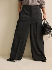 Grey/Black Check Superwide Trousers - Image 2 of 6