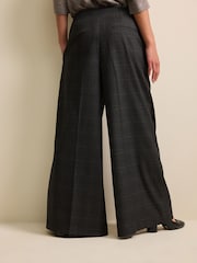 Grey/Black Check Superwide Trousers - Image 3 of 6