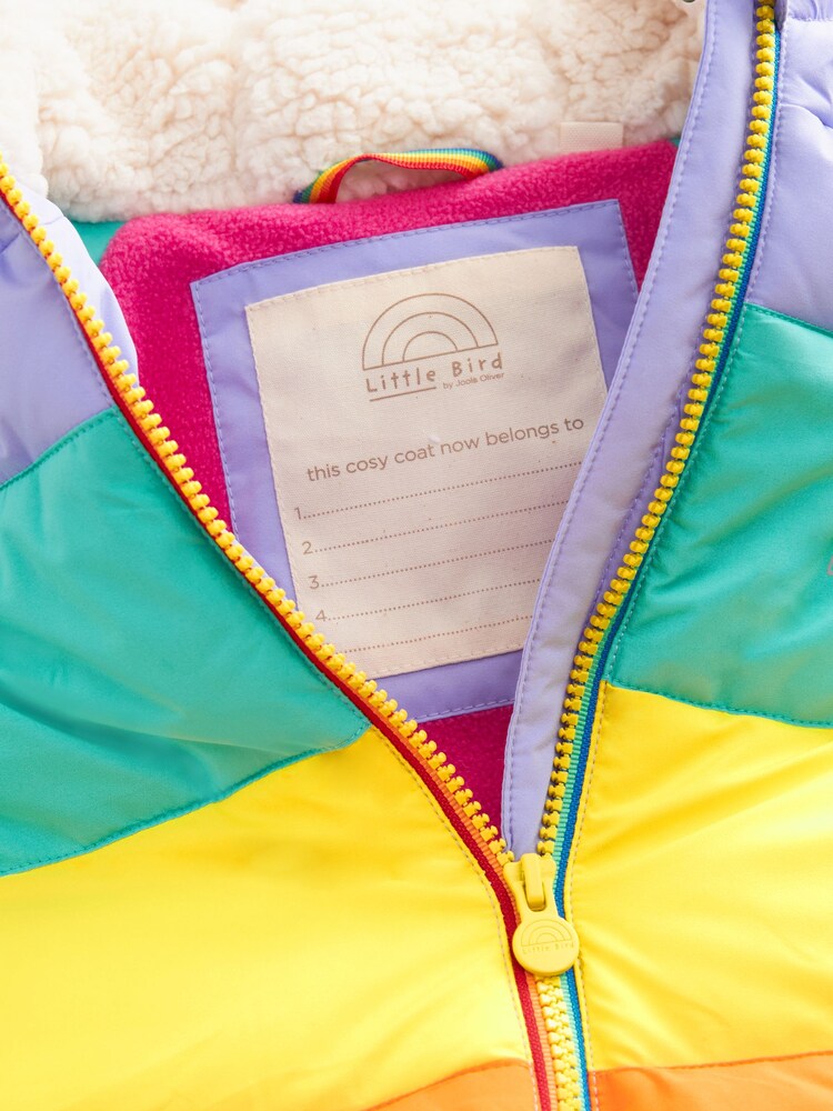Mehrfarbig/Pastell - Little Bird by Jools Oliver wasserabweisender, gefütterter Mantel mit Regenbogenstreifen - Bild 15 von 15 Mehrfarbig/Pastell - Little Bird by Jools Oliver wasserabweisender, gefütterter Mantel mit Regenbogenstreifen - Bild 15 von 15