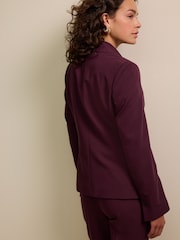 Burgundy Red Single Breasted Blazer - Image 4 of 7