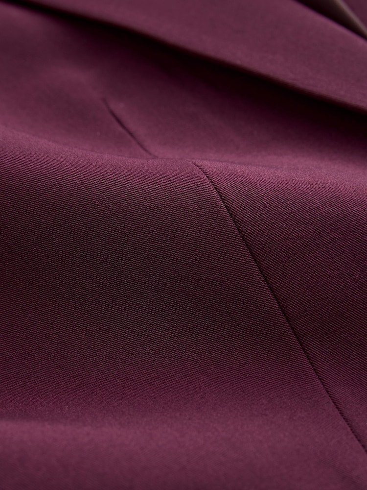 Burgundy Red Single Breasted Blazer - Image 7 of 7