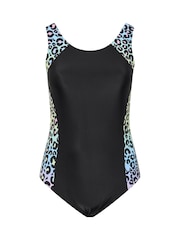 Купальник с леопардовым принтом пастельного оттенка Yours Curve Active - Изображение 5 6