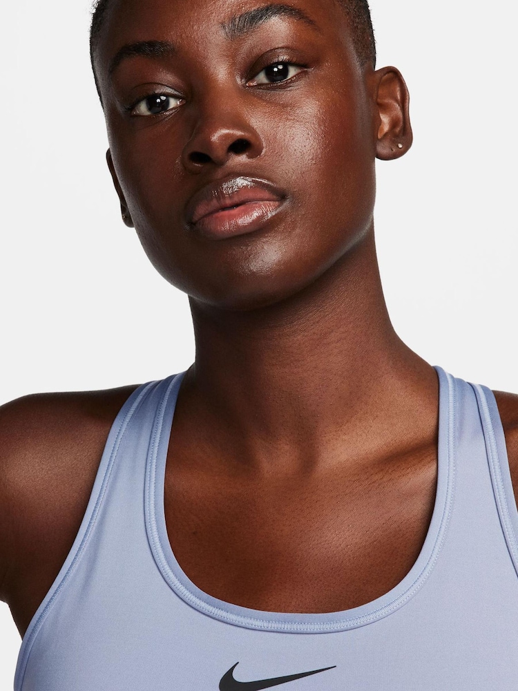 Nike Blue Dri-FIT Medium Swoosh Support Padded Bra - Image 3 of 3