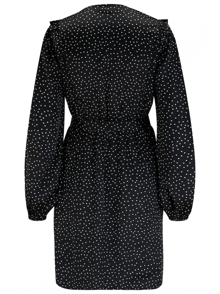Pour Moi Kira Frill Detail Long Sleeve Wrap Dress - Image 4 of 4 Pour Moi Kira Frill Detail Long Sleeve Wrap Dress - Image 4 of 4