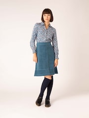Mistral Blue Directional Cord Skirt - Image 1 of 10