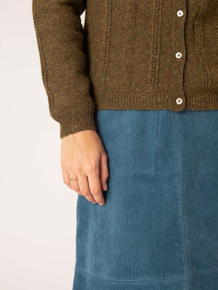 Mistral Blue Directional Cord Skirt - Image 10 of 10