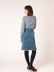 Mistral Blue Directional Cord Skirt - Image 2 of 10