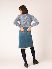 Mistral Blue Directional Cord Skirt - Image 3 of 10