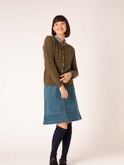 Mistral Blue Directional Cord Skirt - Image 6 of 10