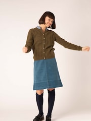 Mistral Blue Directional Cord Skirt - Image 7 of 10