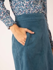 Mistral Blue Directional Cord Skirt - Image 8 of 10