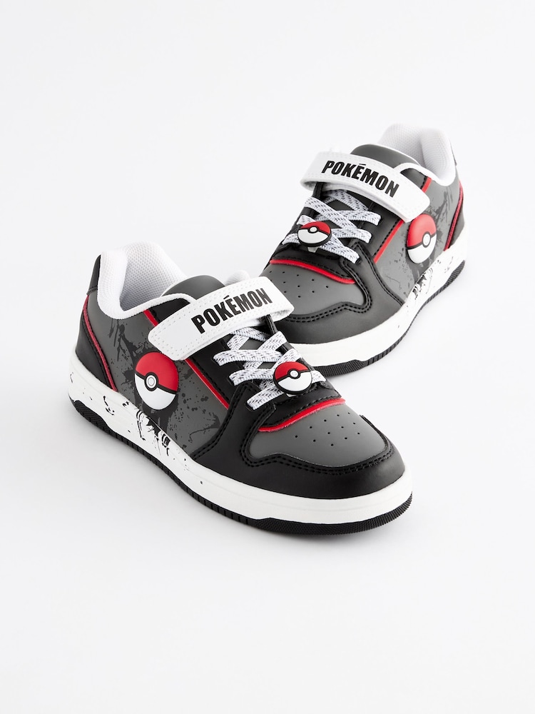 Gris - Pokémon One Strap Elastic Lace Trainers - Image 1 of 5