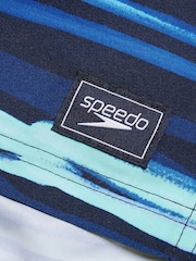 Niebieski - Męskie szorty kąpielowe Speedo Leisure o długości 14 cali z cyfrowym nadrukiem - Obraz 10 z 11