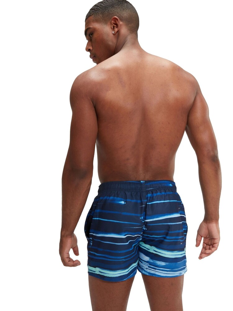 Niebieski - Męskie szorty kąpielowe Speedo Leisure o długości 14 cali z cyfrowym nadrukiem - Obraz 2 z 11