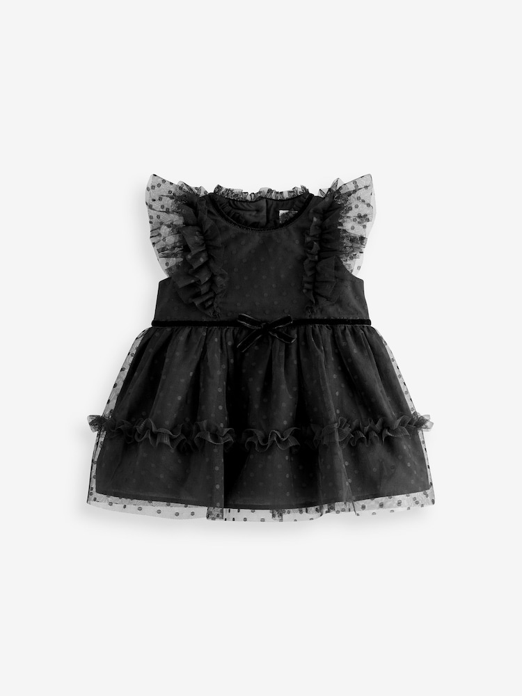 Black Mesh Baby Prom Dress (0mths-2yrs) - Image 1 of 4