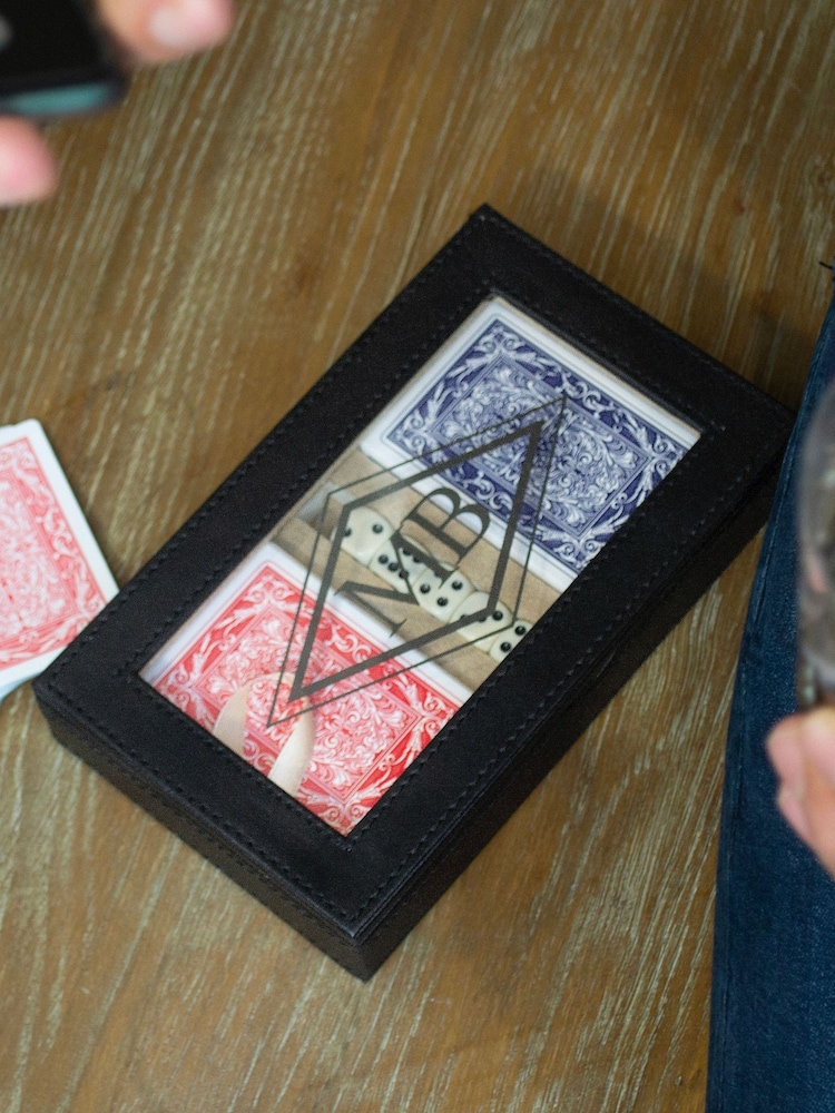 Personalised Monogrammed Cards And Dice Game Set by Solesmith - Image 2 of 2 Personalised Monogrammed Cards And Dice Game Set by Solesmith - Image 2 of 2