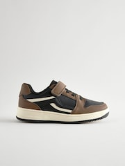 Black/Brown Elastic Lace Trainers - Image 2 of 5