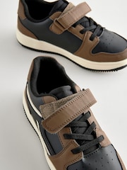 Black/Brown Elastic Lace Trainers - Image 4 of 5