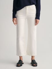 GANT Cropped Wide White Colour Jeans - Image 1 of 5