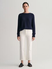 GANT Cropped Wide White Colour Jeans - Image 4 of 5