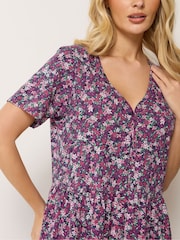 M&Co Purple Notch Neck Dress - Image 4 of 5