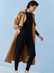 Black Ponte Cargo Leggings - Image 1 of 5