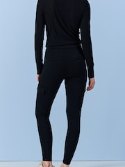 Black Ponte Cargo Leggings - Image 3 of 5