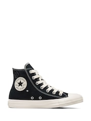 Converse Black Floral Embroidered High Top Trainers - Image 2 of 13