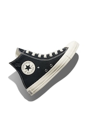 Converse Black Floral Embroidered High Top Trainers - Image 5 of 13