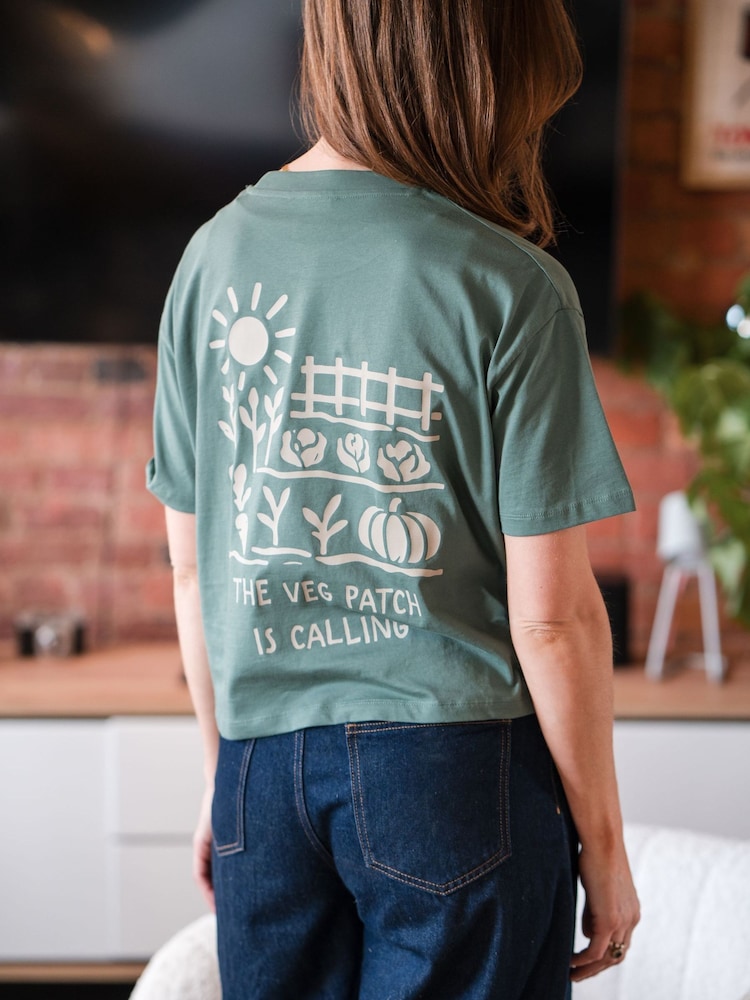 Veg Patch Is Calling Gardening T-Shirt by Solesmith - Image 2 of 2 Veg Patch Is Calling Gardening T-Shirt by Solesmith - Image 2 of 2