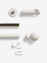 White 4m Bendable Bay Window Curtain Pole Kit - Image 2 of 3