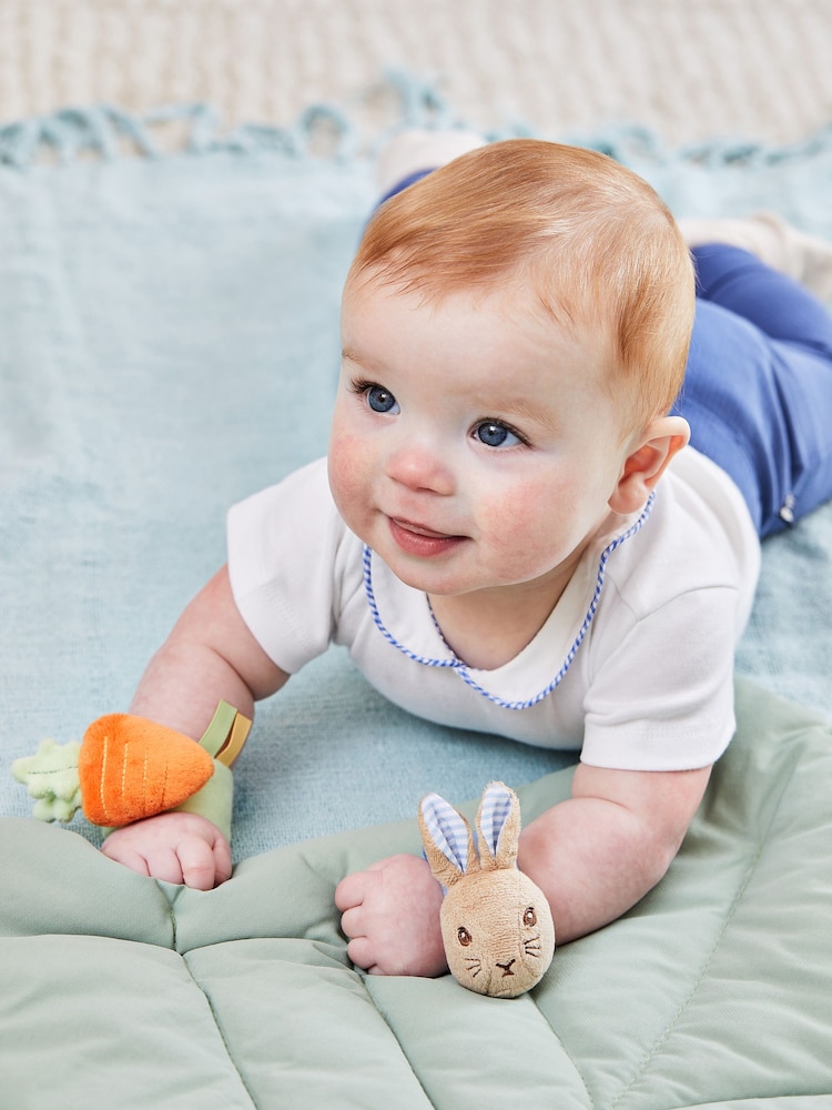 JoJo Maman Bébé Peter Rabbit Wrist Rattles - Image 2 of 4 JoJo Maman Bébé Peter Rabbit Wrist Rattles - Image 2 of 4